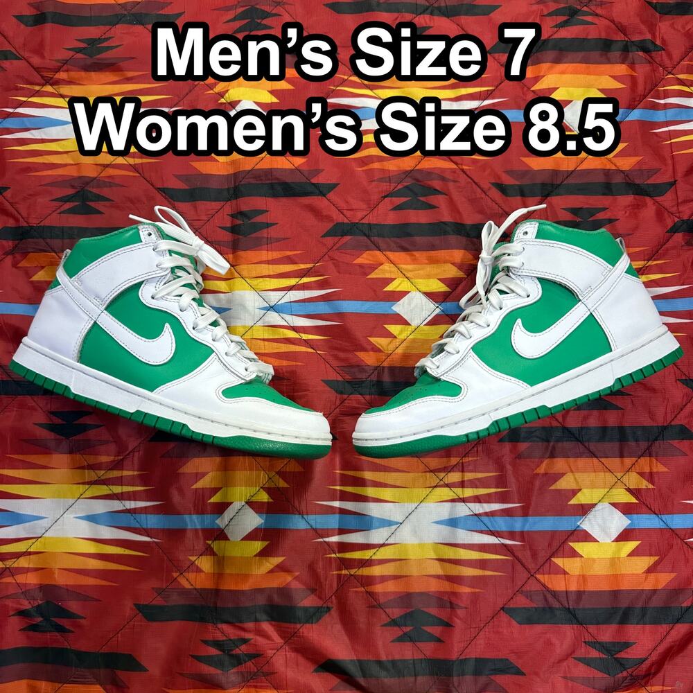 Nike Dunk Hi Retro White Stadium Green DV0829-300 Men’s Sz 7 Women’s 8.5 Shoes